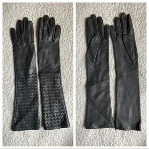 Bottega Veneta long woven gloves